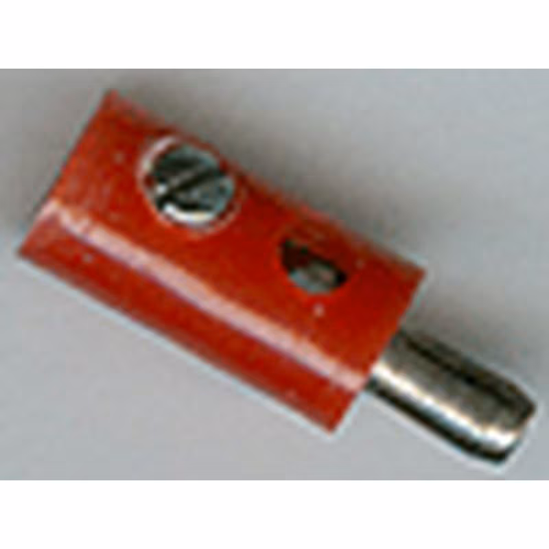 Electric, Connector, 1-Way Male Rounded with Cross-Cut Pin (Banana Plug) Electric, Connector, 1-Way Male Rounded with Cross-Cut Pin (Banana Plug)