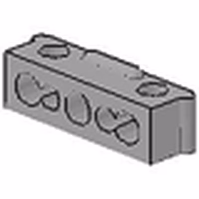Electric, Connector, 2-Way Male Squared Wide Short - Root Electric, Connector, 2-Way Male Squared Wide Short - Root