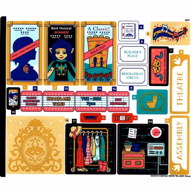 Sticker Sheet for Set 41714, Sheet 1 - (10001511/6387463) Sticker Sheet for Set 41714, Sheet 1 - (10001511/6387463)