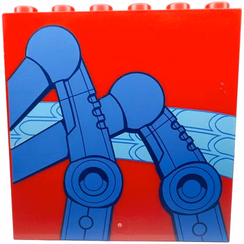 Panel 1 x 6 x 5 with Blue Mechanical Spider Legs and Medium Azure Web Pattern Side B