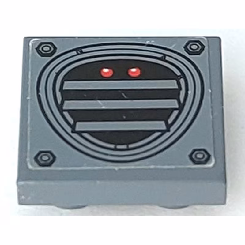 Tile, Modified 2 x 2 Inverted with 4 Bolts and Air Vent with 2 Red Lights Pattern (Sticker) - Set 70500 Tile, Modified 2 x 2 Inverted with 4 Bolts and Air Vent with 2 Red Lights Pattern (Sticker) - Set 70500