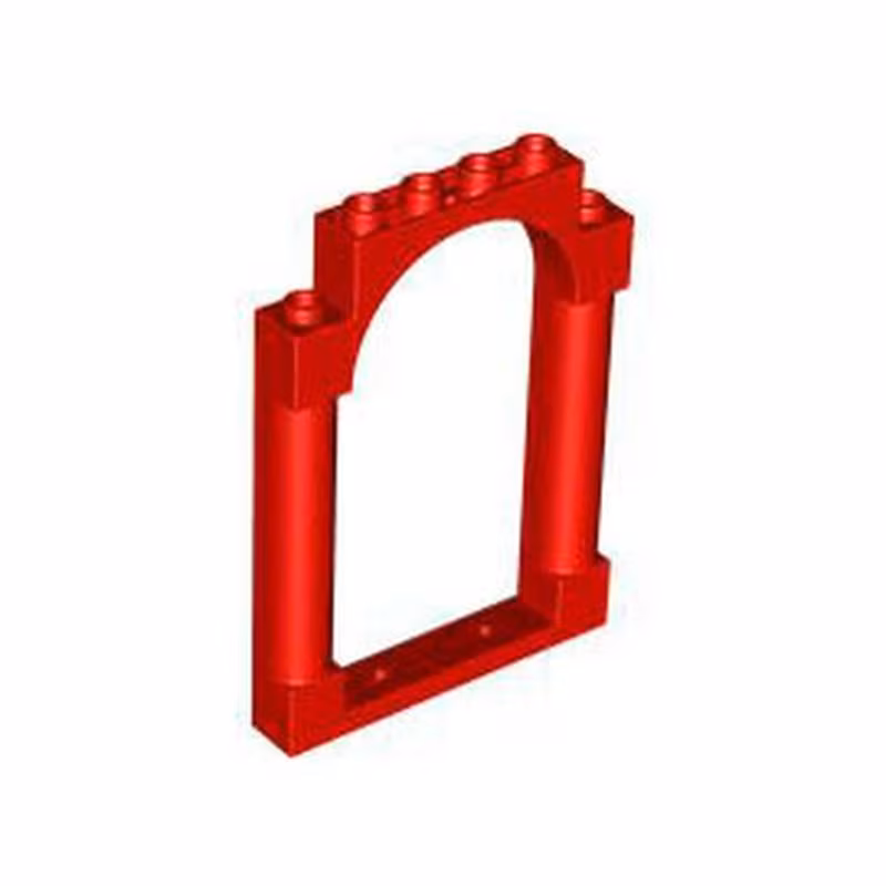 Door, Frame 1 x 6 x 7 Arched with Notches and Rounded Pillars