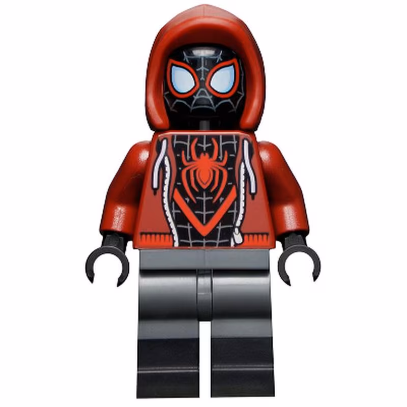 Spider-Man (Miles Morales) - Dark Red Hood, Black Lower Legs