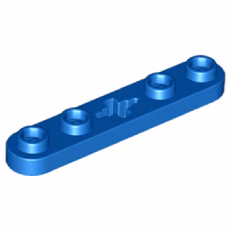 Technic, Plate 1 x 5 with Smooth Ends, 4 Studs and Center Axle Hole