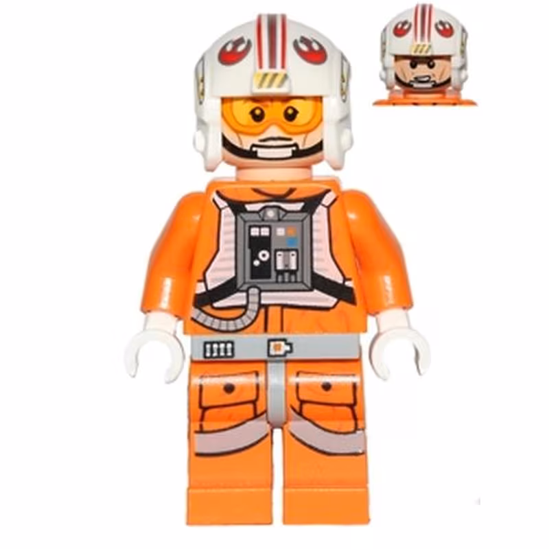 Luke Skywalker (Pilot, Printed Legs, Cheek Lines)