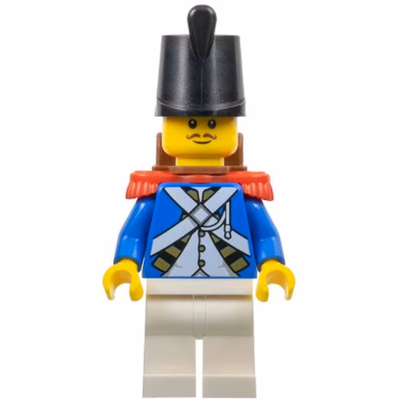 Imperial Soldier IV - Male, Black Shako Hat, Red Epaulettes, Reddish Brown Moustache, Backpack