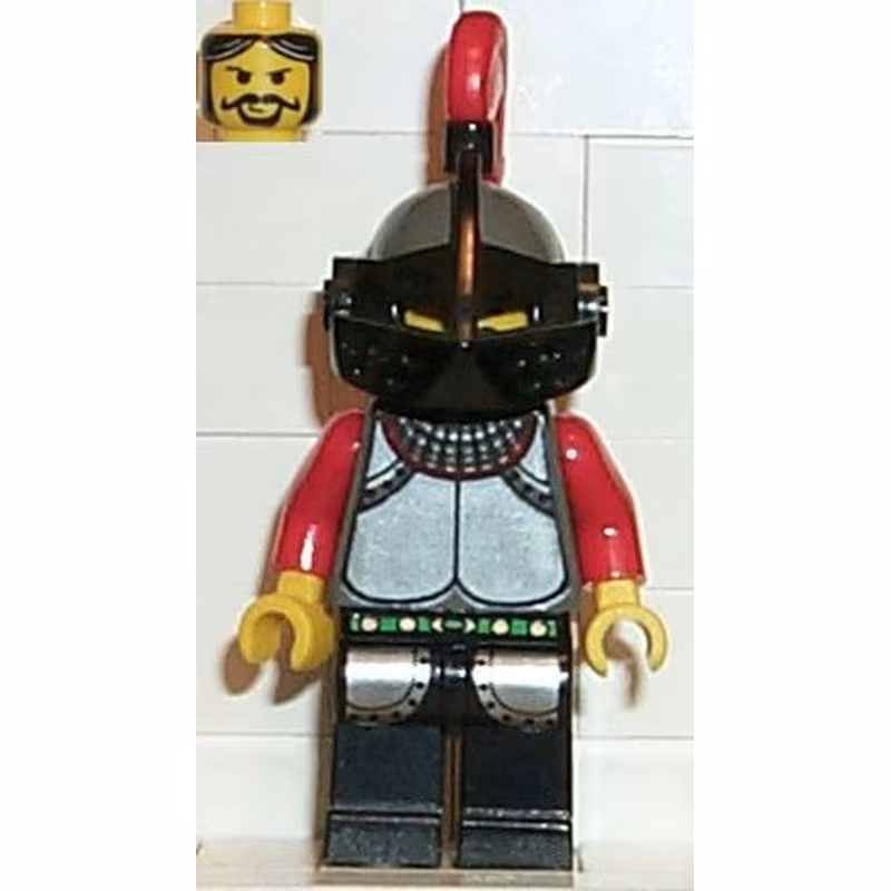 Knights Kingdom I - Knight 1, Dark Gray Helmet, Black Visor