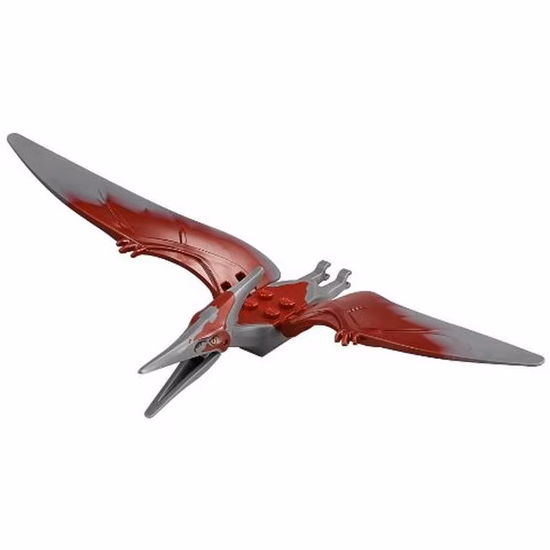 Dinosaur Pteranodon with 4 Studs with Dark Red Back and Large Curved Nostrils