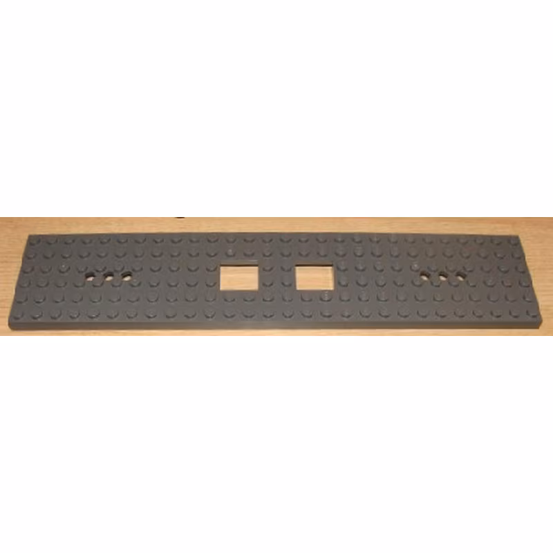 Train Base 6 x 28 with 3 Round Holes Each End and 2 x 2 Cutouts