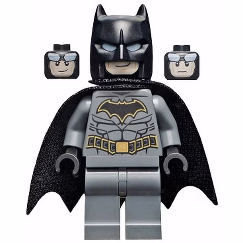 Batman - Dark Bluish Gray Suit with Gold Outline Belt and Crest, Mask and Cape (Type 3 Cowl, Spongy Cape) Batman - Dark Bluish Gray Suit with Gold Outline Belt and Crest, Mask and Cape (Type 3 Cowl, Spongy Cape)
