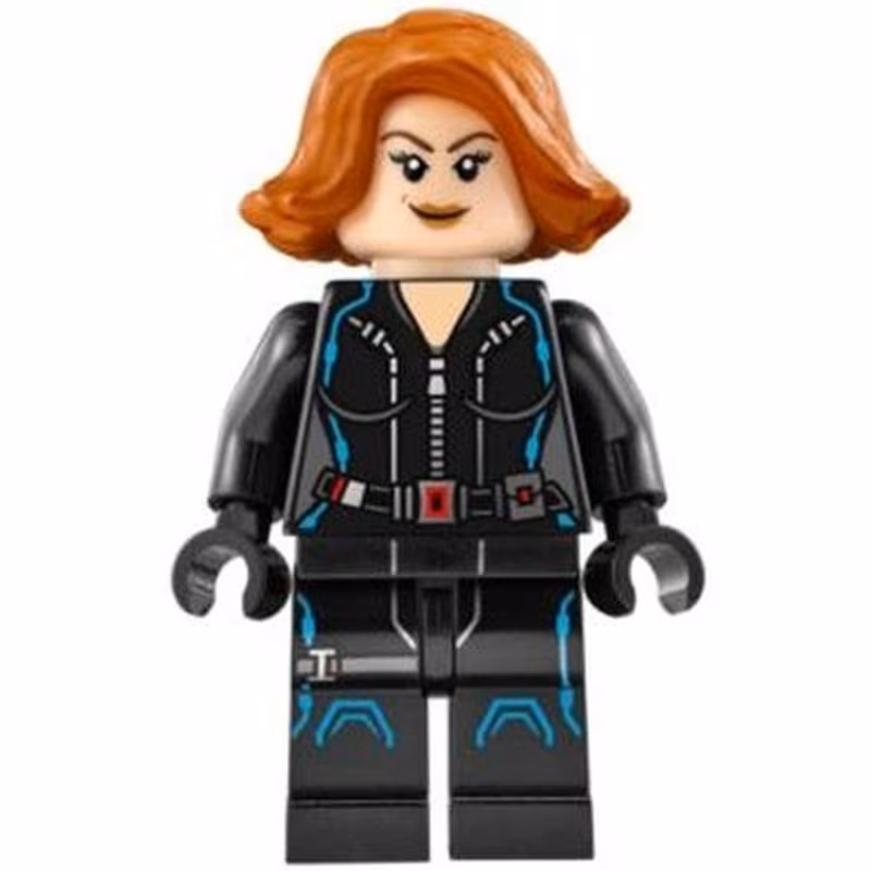 Black Widow - Black Jumpsuit, Dark Orange Short Hair, Printed Legs, Dark Azure Trim