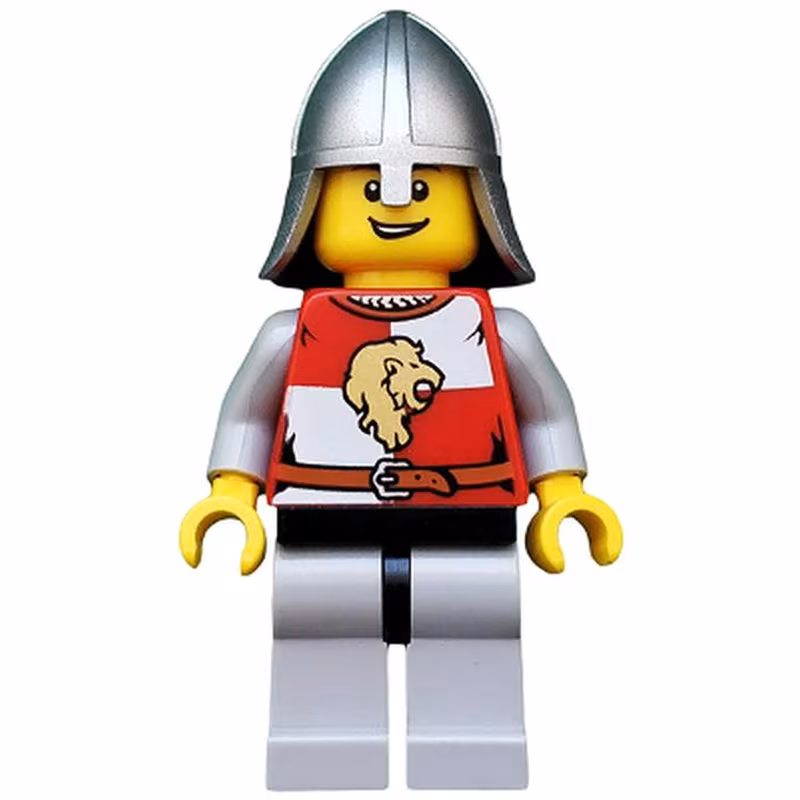 Kingdoms - Lion Knight Quarters, Helmet with Neck Protector, Open Grin