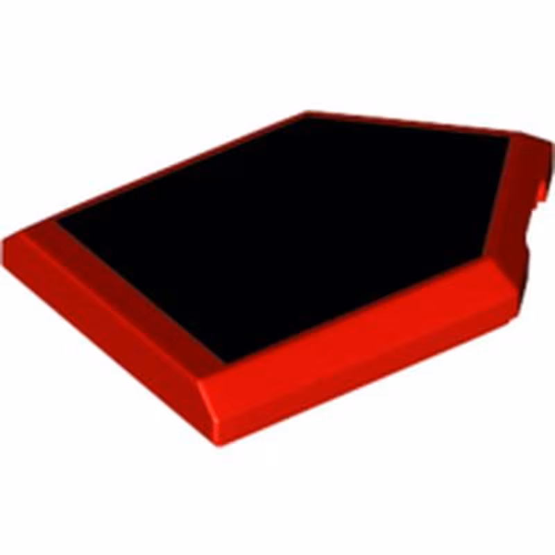 Tile, Modified 2 x 3 Pentagonal with Black Pentagon Pattern Tile, Modified 2 x 3 Pentagonal with Black Pentagon Pattern