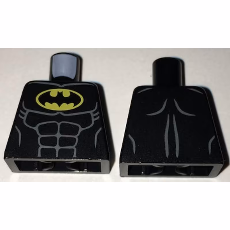 Torso Batman Logo in Yellow Oval with Muscles Pattern