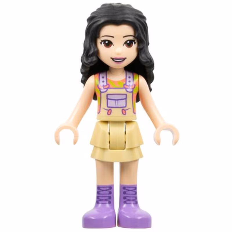 Friends Emma - Tan Dress with Straps, Medium Lavender Boots