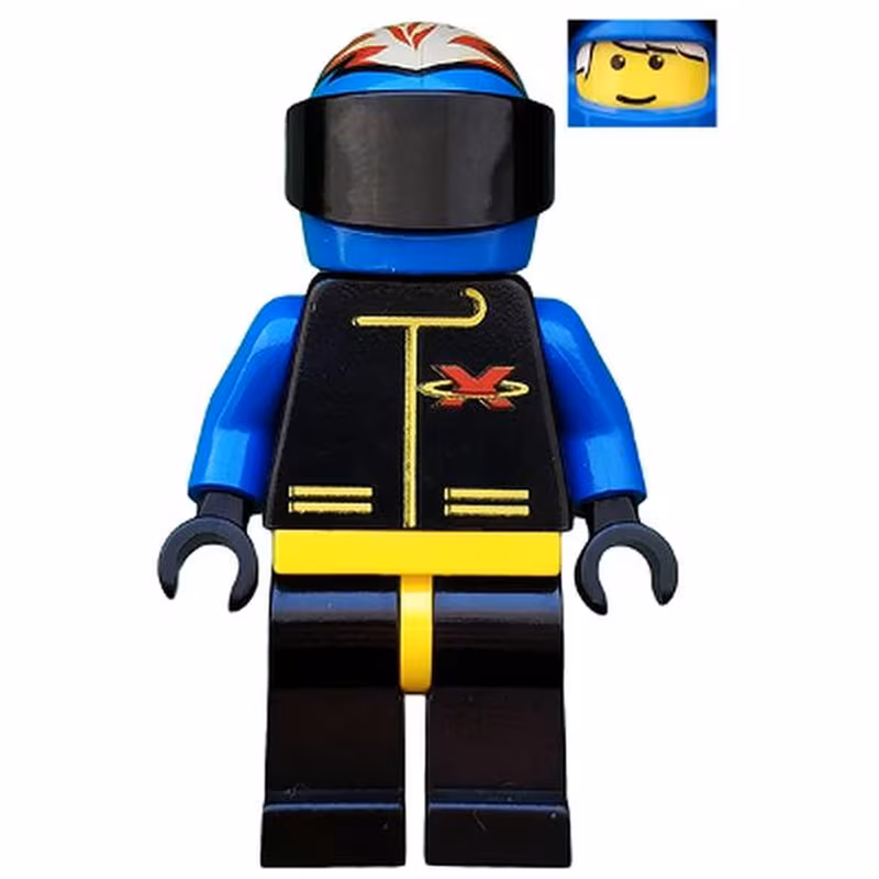 Extreme Team - Blue, Blue Flame Helmet, White Bangs