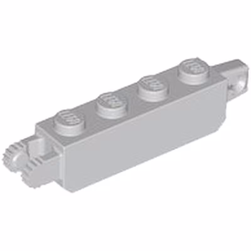 Hinge Brick 1 x 4 Locking with 1 Finger Vertical End and 2 Fingers Vertical End, 9 Teeth