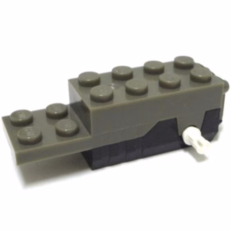 Pullback Motor 6 x 2 x 1 2/3 with Black Base, White Shafts (Motor 2)