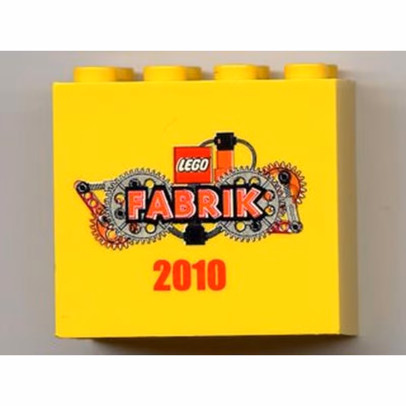 Brick 2 x 4 x 3 with LEGO Fabrik 2010 Pattern