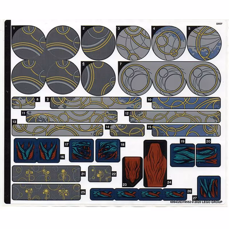 Sticker Sheet for Set 76156 - (69943/6319552) Sticker Sheet for Set 76156 - (69943/6319552)