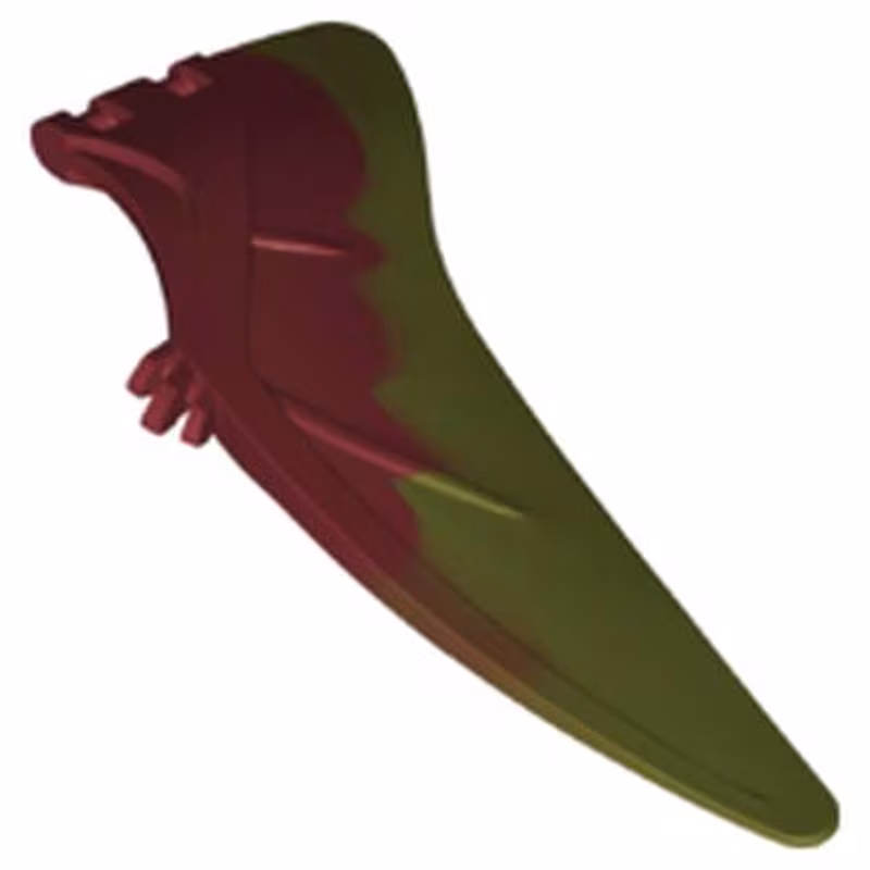 Dinosaur Wing Pteranodon - Left with Marbled Dark Olive Green Pattern