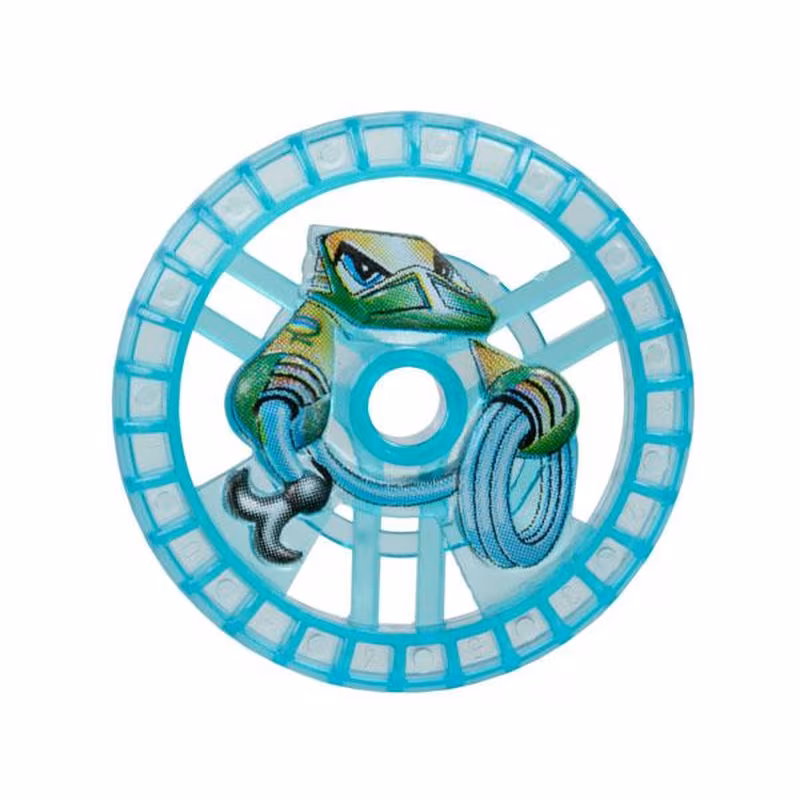 Technic, Disk 5 x 5 - RoboRider Talisman Wheel, Rope Mold with Robot Pattern