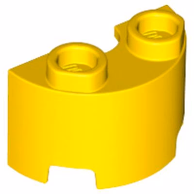 Cylinder Half 1 x 2 x 1