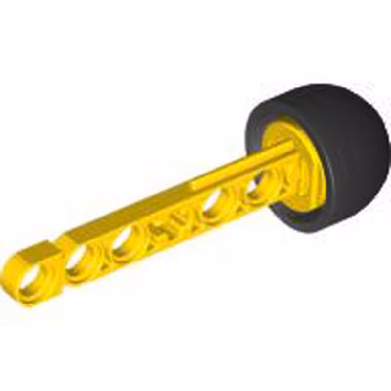 Projectile Arrow, Liftarm Shaft with Solid Black Rubber End