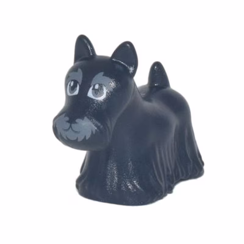 Dog, Terrier Scottish (Scottie) with Dark Bluish Gray Eyes, Eyebrows, and Muzzle Pattern Dog, Terrier Scottish (Scottie) with Dark Bluish Gray Eyes, Eyebrows, and Muzzle Pattern