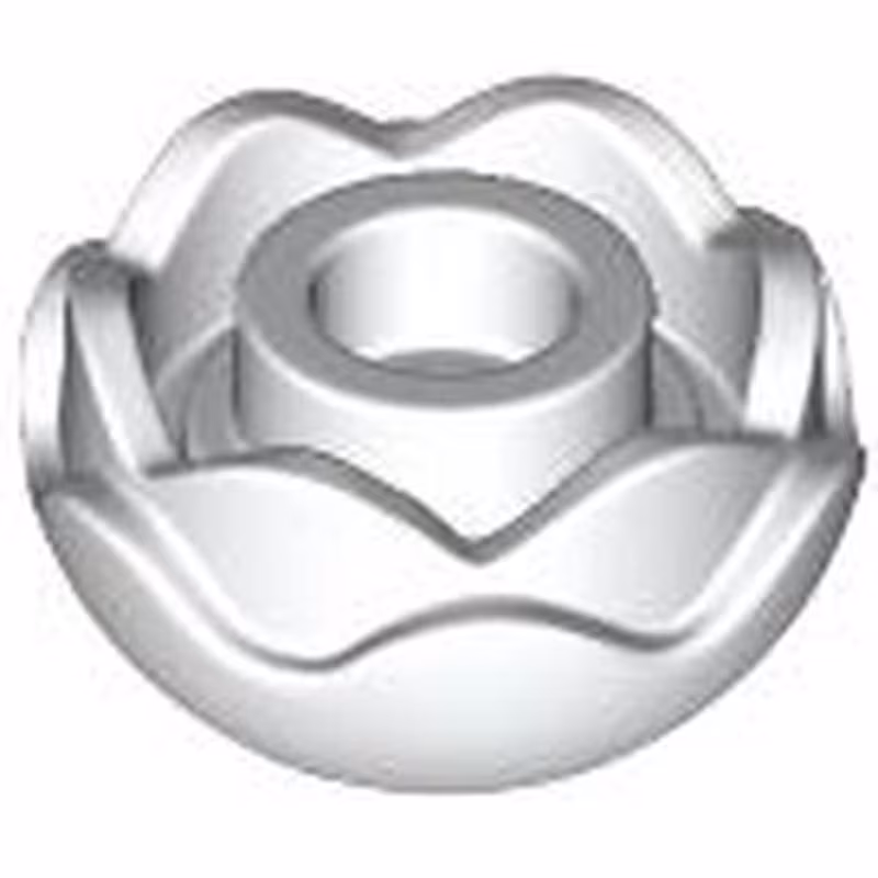 Plant Flower Round with 2 Layers (Peony Rose) with Open Stud and Small Pin Hole