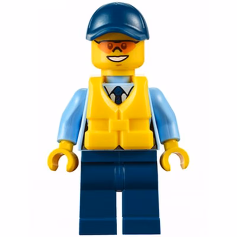 Police - City Officer, Life Jacket, Orange Sunglasses
