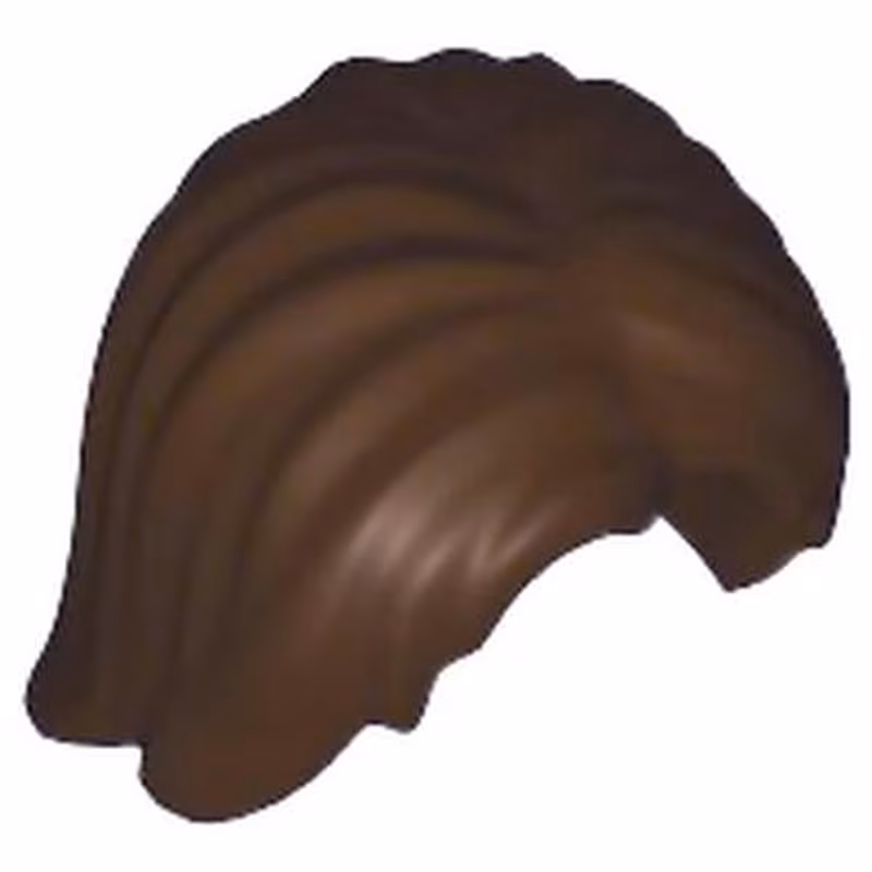 Minifigure, Hair Mid-Length Tousled with Center Part Minifigure, Hair Mid-Length Tousled with Center Part
