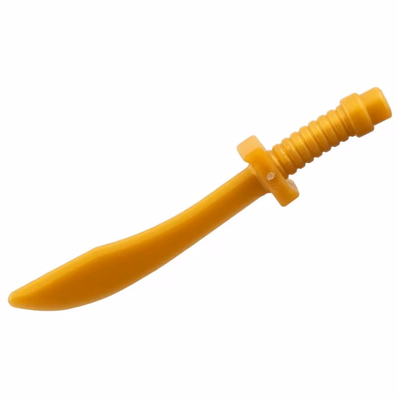 Minifigure, Weapon Sword, Saber/Dao Curved Blade and Hilt with Bar End Minifigure, Weapon Sword, Saber/Dao Curved Blade and Hilt with Bar End