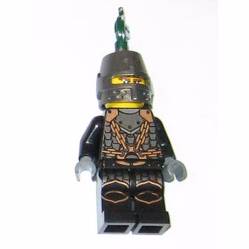 Kingdoms - Dragon Knight Scale Mail with Chains, Helmet Closed, Bared Teeth