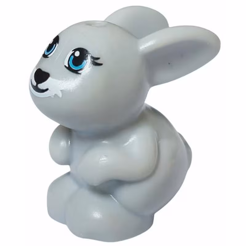 Bunny / Rabbit, Friends, Sitting with Medium Azure Eyes, Black Nose and Mouth and White Muzzle Pattern Bunny / Rabbit, Friends, Sitting with Medium Azure Eyes, Black Nose and Mouth and White Muzzle Pattern