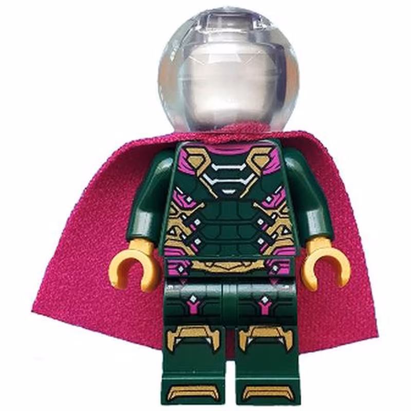 Mysterio - Magenta Trim, Flat Silver Head, Trans-Clear Helmet