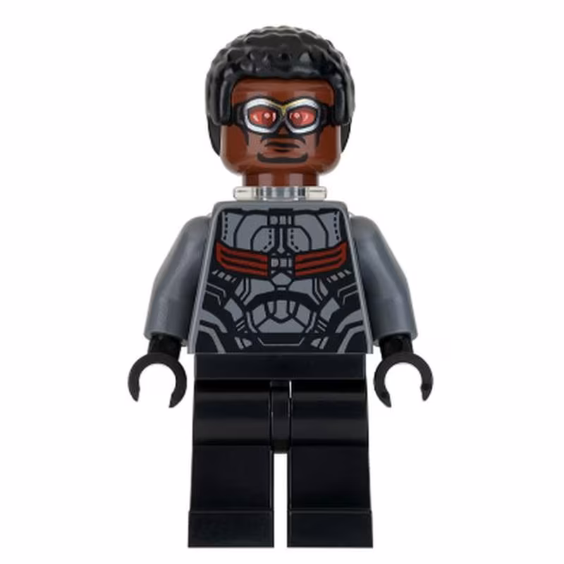 Falcon - Dark Bluish Gray and Black Suit, Plain Legs