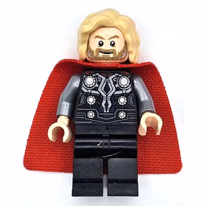 Thor - Spongy Cape with Single Hole, Black Legs, Bushy Hair