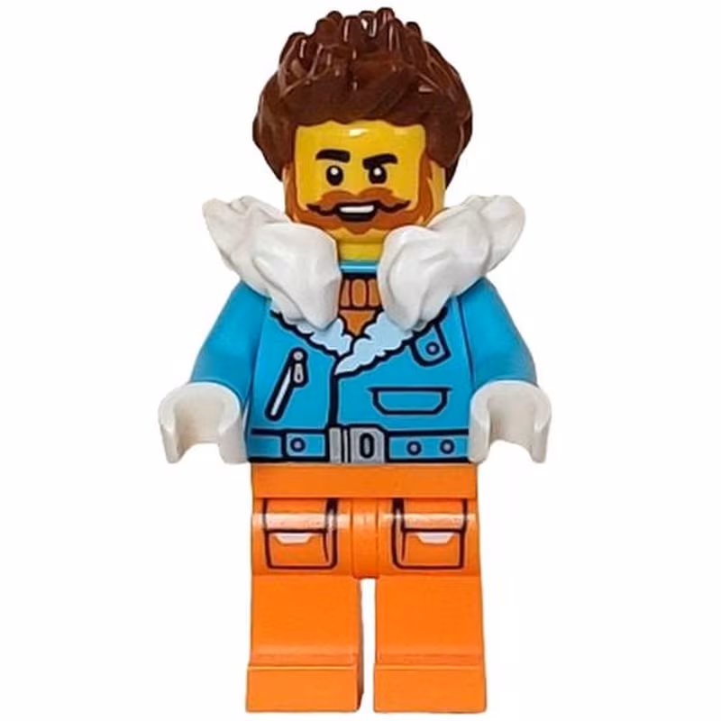 Arctic Explorer Captain - Male, Medium Azure Jacket, White Fur Collar, Reddish Brown Hair, Dark Orange Beard Arctic Explorer Captain - Male, Medium Azure Jacket, White Fur Collar, Reddish Brown Hair, Dark Orange Beard