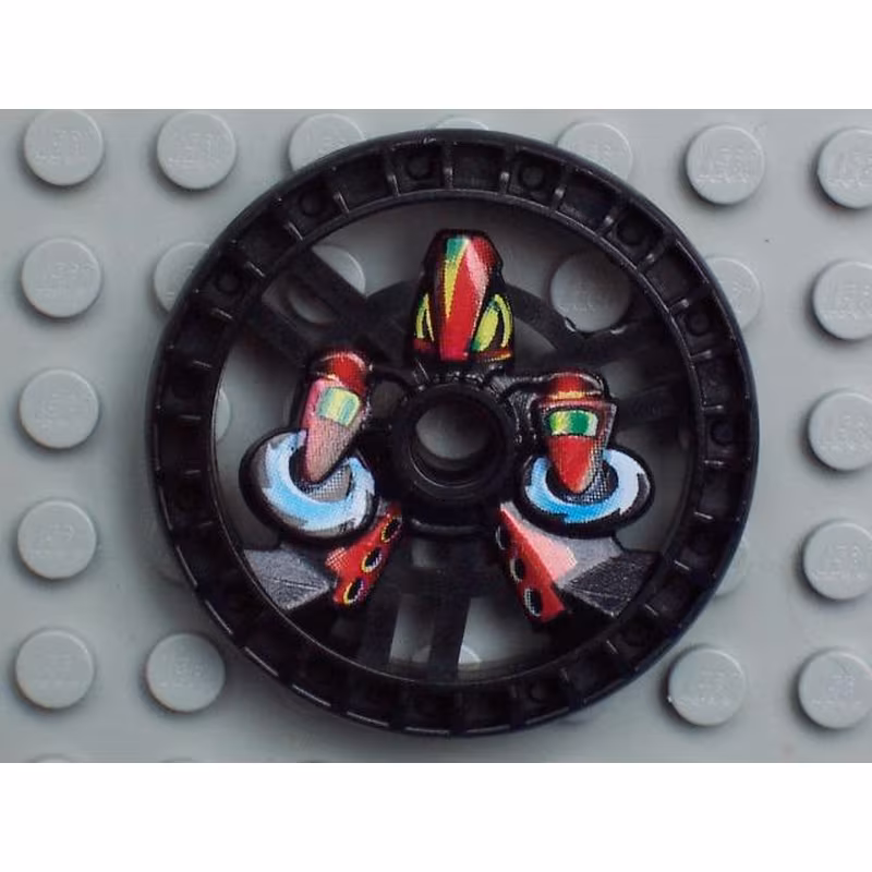 Technic, Disk 5 x 5 - RoboRider Talisman Wheel, Twin Saw Mold with Robot Pattern Technic, Disk 5 x 5 - RoboRider Talisman Wheel, Twin Saw Mold with Robot Pattern
