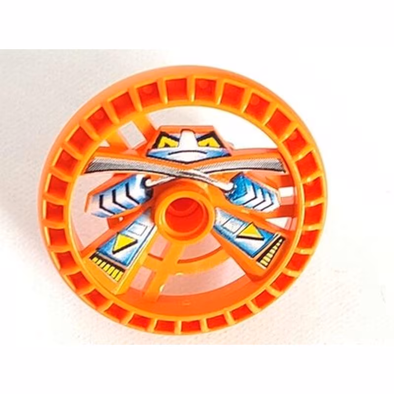 Technic, Disk 5 x 5 - RoboRider Talisman Wheel, Ninja Mold with Robot Pattern Technic, Disk 5 x 5 - RoboRider Talisman Wheel, Ninja Mold with Robot Pattern
