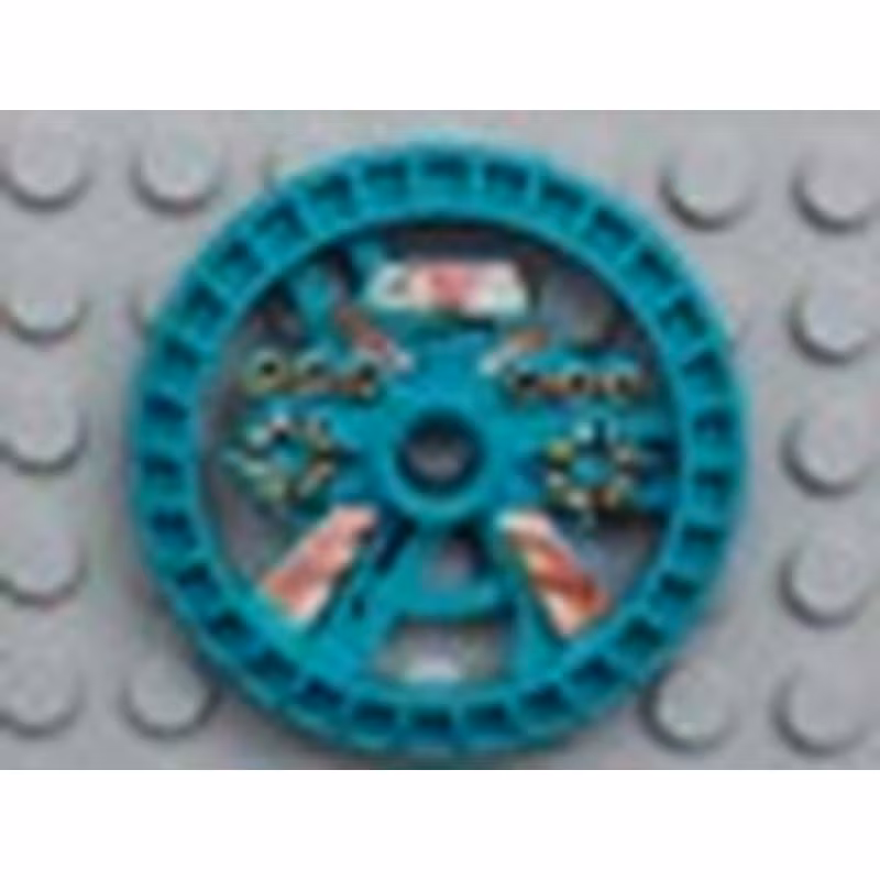 Technic, Disk 5 x 5 - RoboRider Talisman Wheel, Blazooka Mold with Robot Pattern