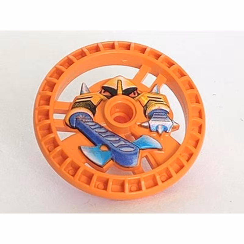 Technic, Disk 5 x 5 - RoboRider Talisman Wheel, Axer Mold with Robot Pattern