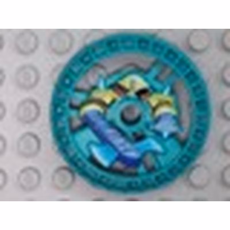 Technic, Disk 5 x 5 - RoboRider Talisman Wheel, Axer Mold with Robot Pattern