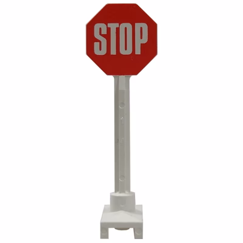 Road Sign Octagon with Stop Sign Pattern
