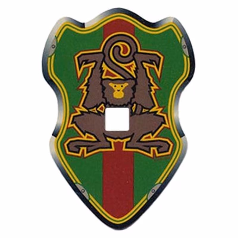 Plastic Shield for Large Figures with Knights Kingdom Rascus Monkey Pattern