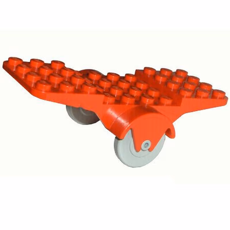 Fabuland Airplane Base 10 x 4 with Light Gray Wheels