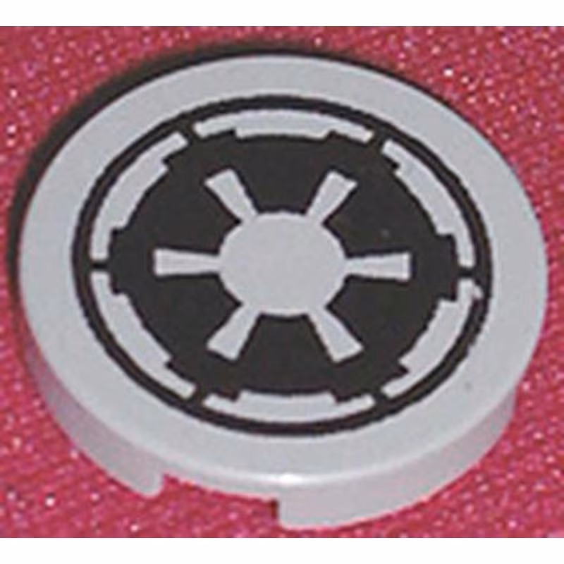 Tile, Round 2 x 2 with SW Imperial Logo Pattern Tile, Round 2 x 2 with SW Imperial Logo Pattern