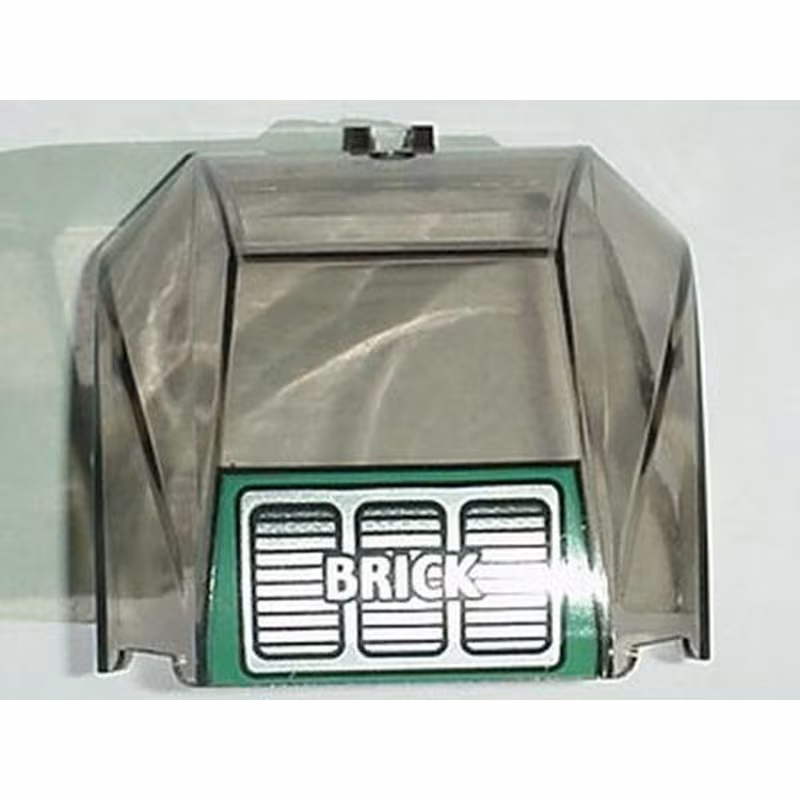 Windscreen 4 x 6 x 4 Canopy with Hinge with 'BRICK' Text and Grille Pattern Windscreen 4 x 6 x 4 Canopy with Hinge with 'BRICK' Text and Grille Pattern