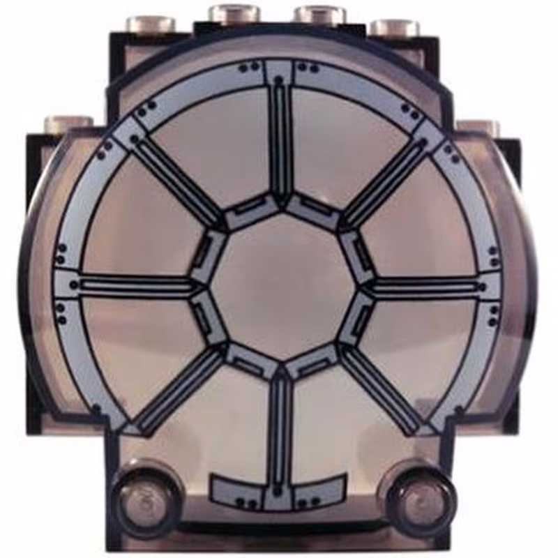 Windscreen 3 x 6 x 5 Bubble with SW 8 Spoke Radial Light Bluish Gray Thick Lines Pattern Windscreen 3 x 6 x 5 Bubble with SW 8 Spoke Radial Light Bluish Gray Thick Lines Pattern